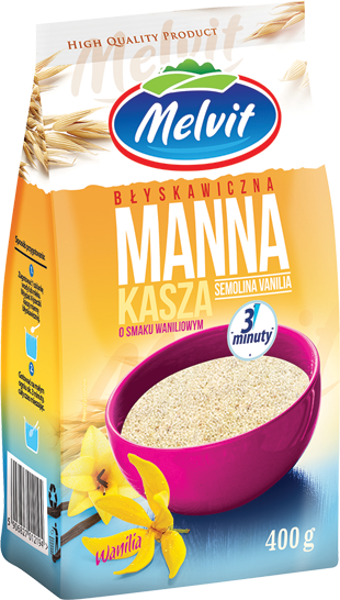Kasza manna błyskawiczna waniliowa 400 g.